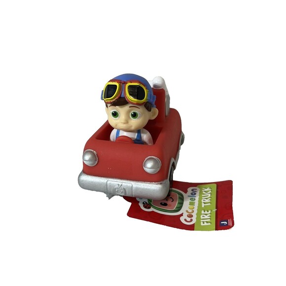 COCOMELON TomTom Fire Truck Free Wheeling Mini Figure Vehicle Toy Truck New - Picture 1 of 7